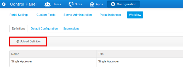 Figure 12.3: Adding a Workflow Definition