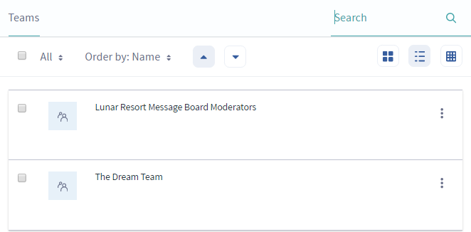 Figure 1: Creating teams within your site can foster teamwork and collaboration, as team permissions enable team members to access the same resources and perform the same types of tasks.