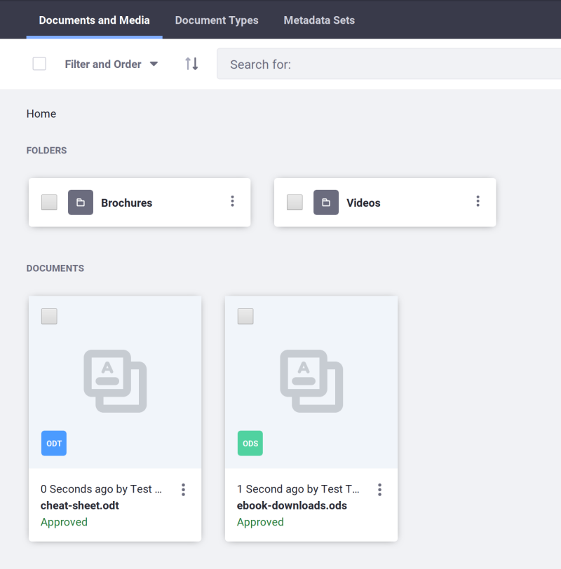 Figure 4: Liferay DXPs Documents and Media library was purposefully designed to be familiar to anyone who uses a computer.
