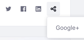 Figure 1: The default social bookmarks appear inline below content.