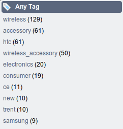 Figure 5.8: Asset tag facets provide you with more information about content
that contains the terms for which you searched.