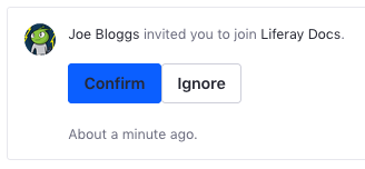 Figure 2: You can confirm or ignore the invitation.