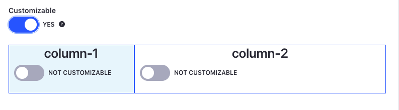 Figure 1: To enable page customizations, click on the Configure Page button next to the page, expand the Customization Settings area, and click on the Customizable button.