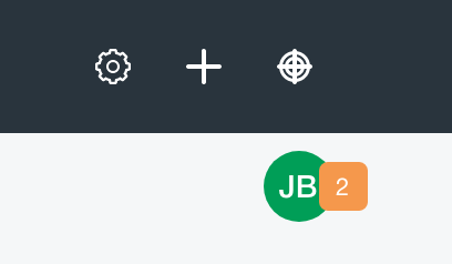 Figure 1: The number of notifications and requests are displayed above your profile image