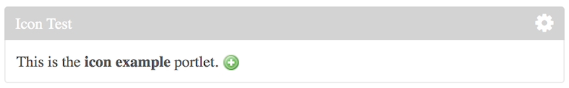 Figure 2: Heres what the add icon looks like in a portlet.