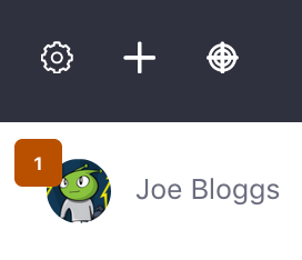 Figure 1: The number of notifications and requests are displayed above your profile image