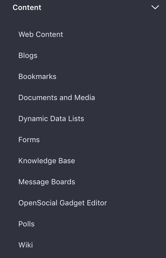 Figure 1: Your Sites content resides in the Site Administration menu.