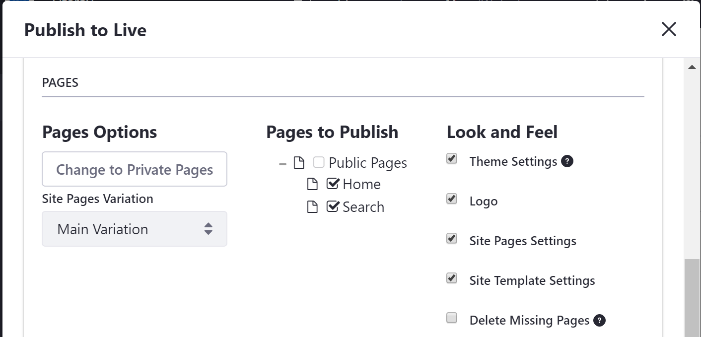 Figure 1: You have several ways to specify the pages you want included in your publication.