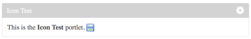 Figure 1: Heres an example of a portlet that uses an icon.