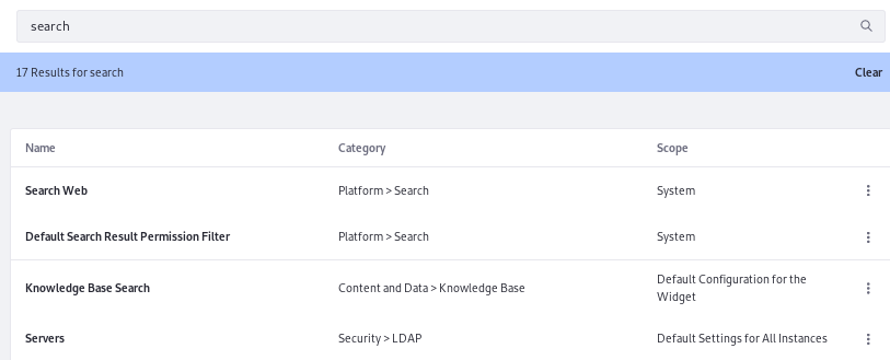 Figure 2: System Settings are organized by section and category.