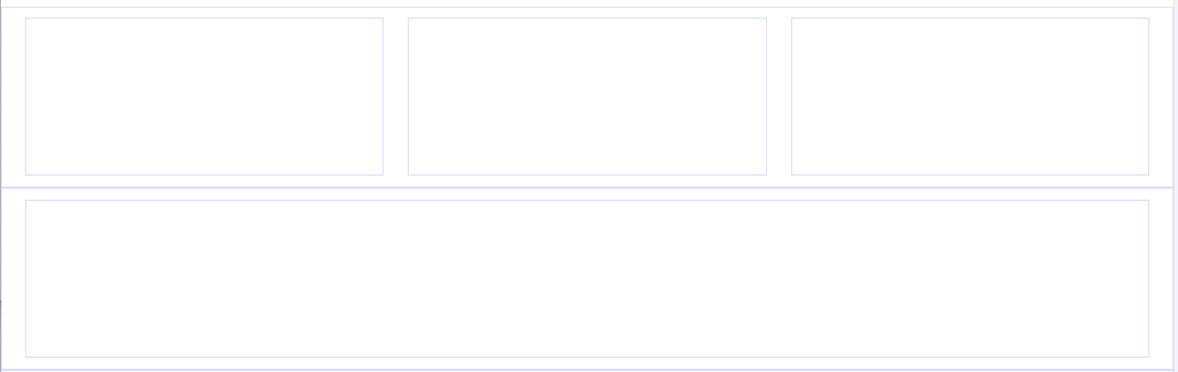 Figure 2: A 3 Column and 1 Column layout stacked on top of each other.