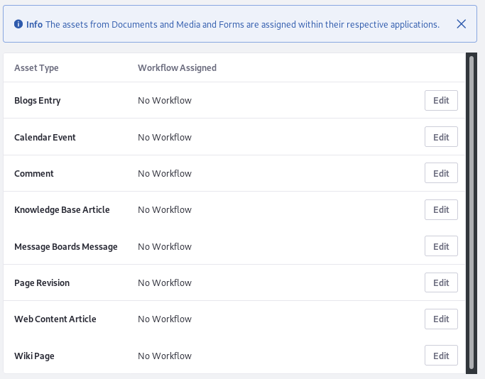 Figure 1: Enable workflow on your custom Asset, and it can be sent through a workflow process just like a native Asset.