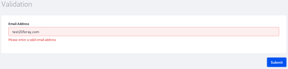 図3：テキストフィールドの検証を使用して、ユーザーが有効なメールアドレスまたはURLを入力していることを確認します。
