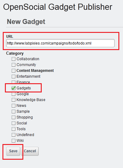 Figure 8.15: Configure new gadgets with
ease.