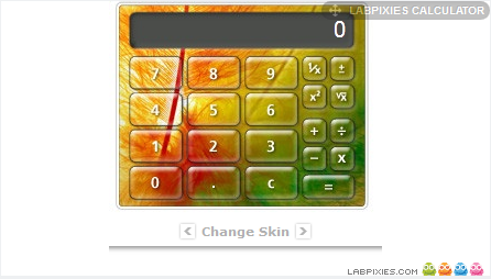 Figure 8.14: The calculator gadget displays seemlessly on your
page.