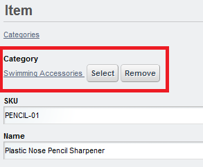 Figure 12.21: When an item moves into a category, the breadcrumb navigation
updates accordingly.