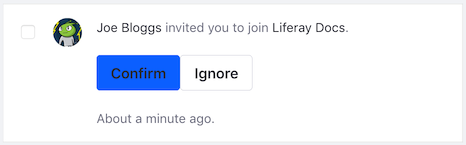Figure 2: You can confirm or ignore the invitation.