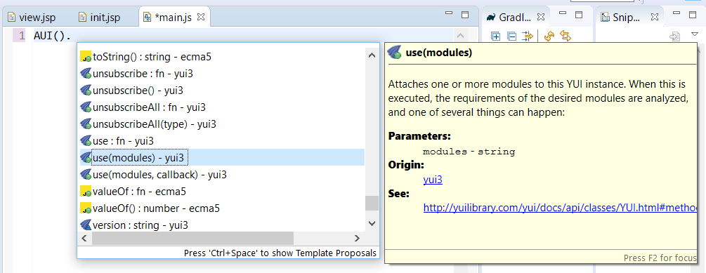 図1：この図は、JSファイルでのコード推論を表示しています。