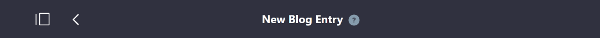 Figure 1: Adding a new blog entry displays the portlet title at the top, along with a back link.