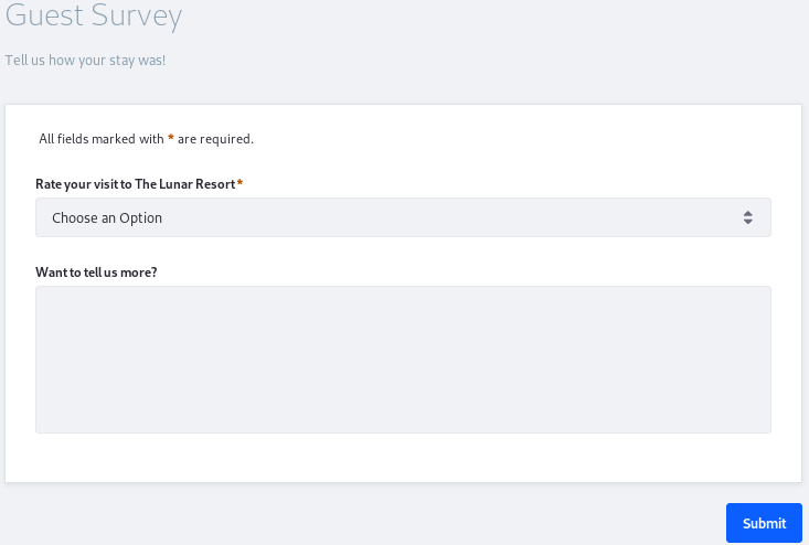 図1：The Lunar Resortのゲストからのフィードバックを得る。