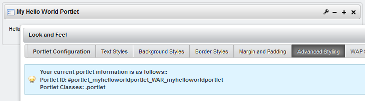 Figure 6.5: Fully Qualified Portlet ID (FQPI) for a custom portlet