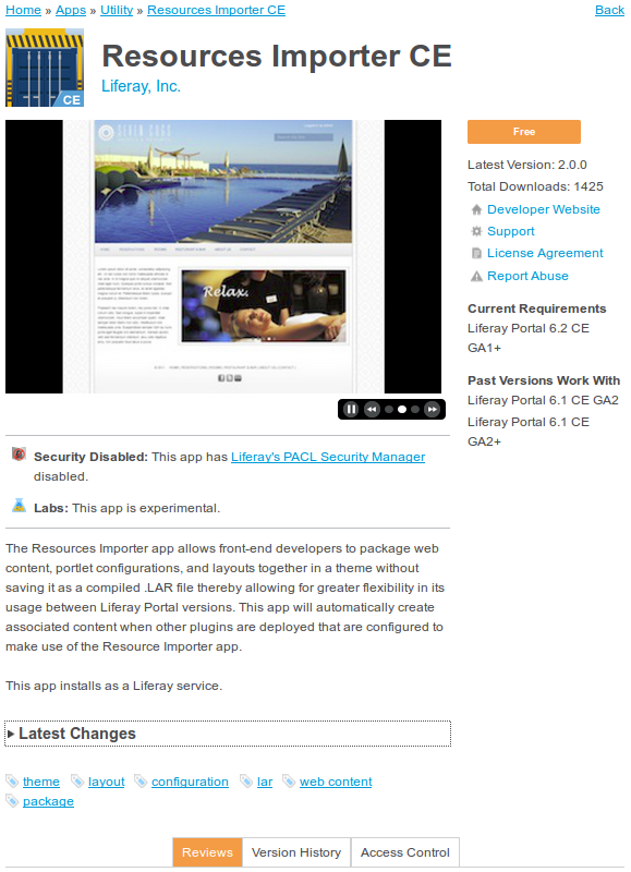 Figure 15.11: Click on an app to read a description and view additional details.