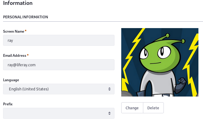 Figure 1: Upload images for user avatars in the Edit User form.