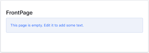 Figure 1: Each empty wiki page presents a default message link you can click to edit the page.
