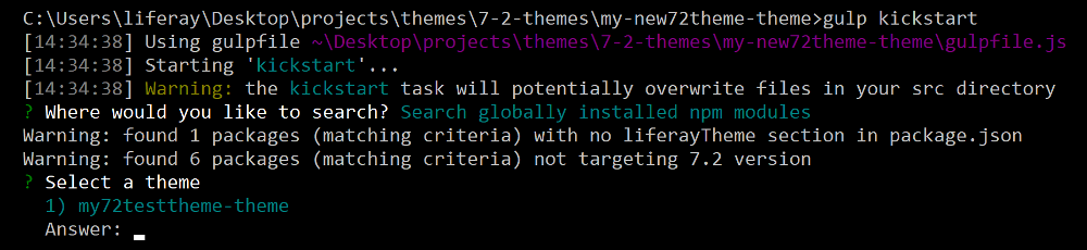 Figure 2: You can copy files from  globally installed themes.