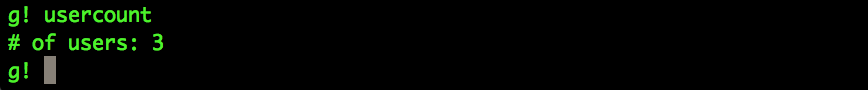 Figure 2: The outcome of executing the usercount command.