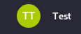 Figure 2: The default user profile picture is an icon with the user initials over a randomly colored bubble.