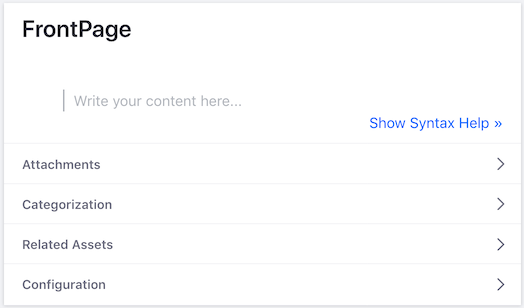 Figure 2: The wiki page editing form lets you create and edit your pages content.