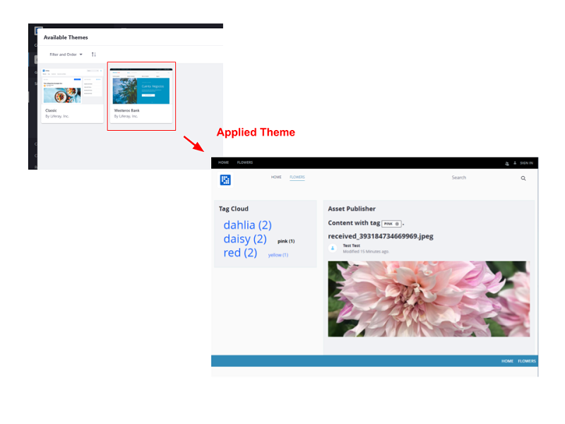 Figure 2: You can select an attractive theme and apply it to your site.