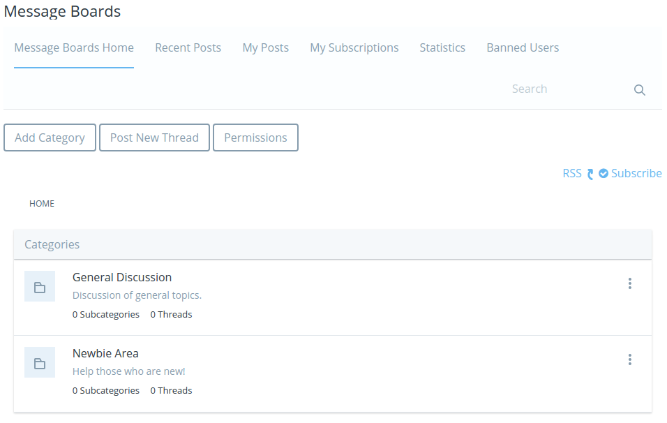 Figure 1.6: Liferay DXPs message boards are as fully featured as any standalone forum application, with the added benefit that theyre integrated with the rest of the system.