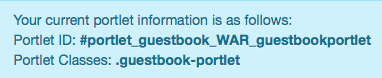 Figure 1: You can view a custom portlets class in the Look and Feel configuration menu.