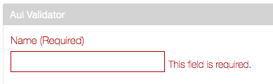Figure 1: The default error message when a required field is left blank.