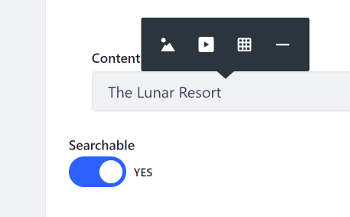 Figure 1: The Add toolbar lets you add content to the editor.