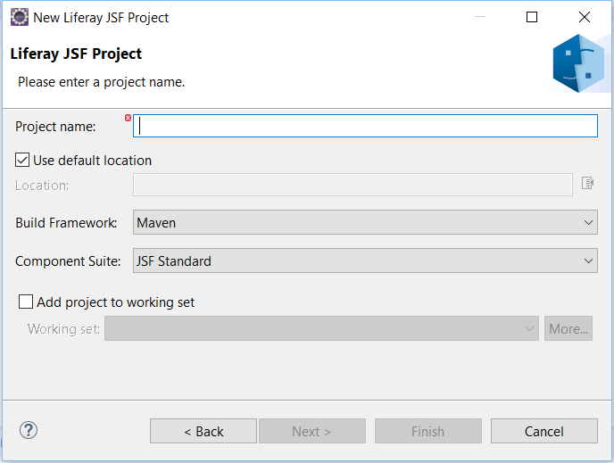 Figure 2: Choose your preferred options for your JSF project.
