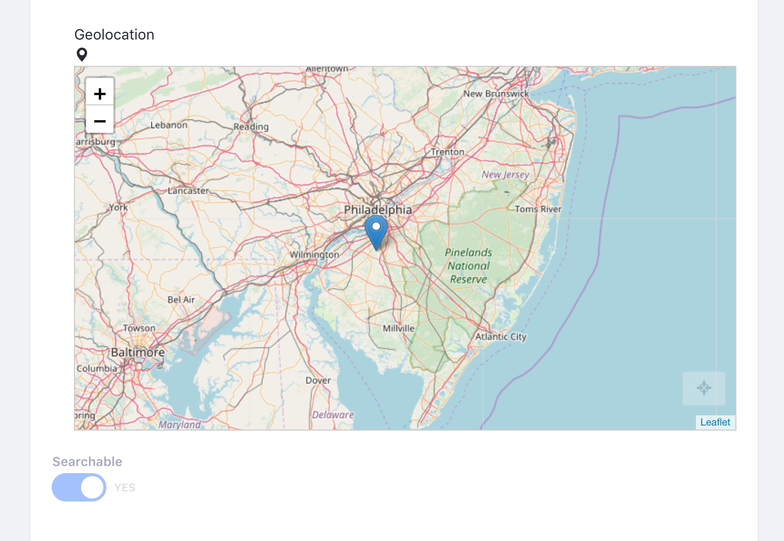 Figure 3: You can enter your location in the address bar, move the indicator to a location, or share your location with the browser.