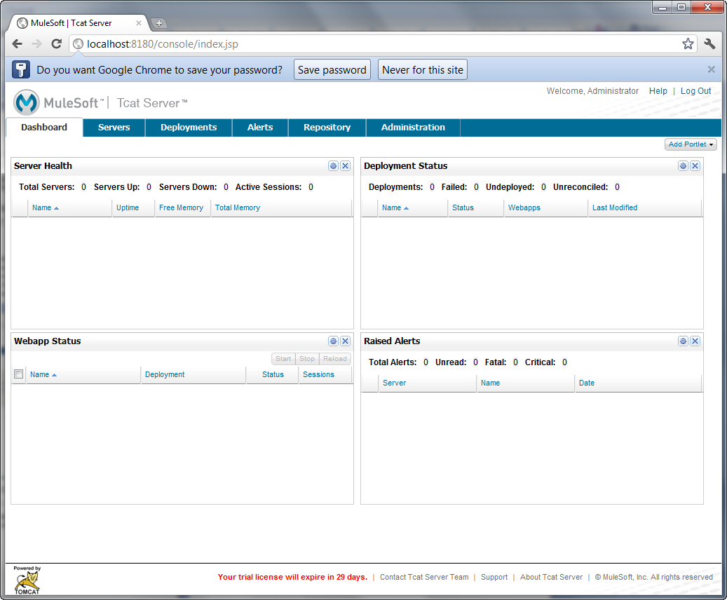 Figure 14.25: Customizable Tcat Admin Console