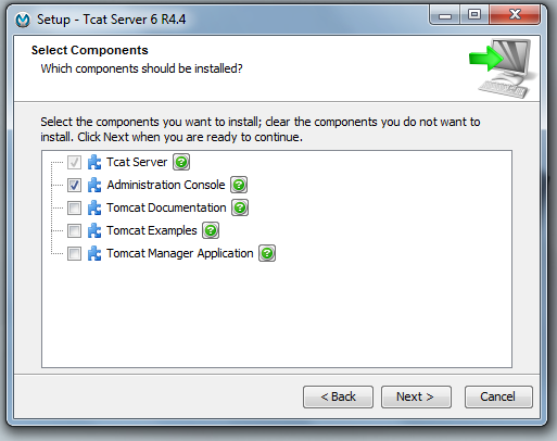 Figure 14.5: Installation component selection
