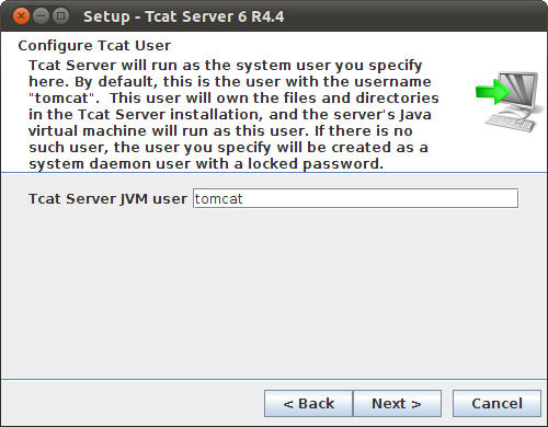 Figure 14.14: Configure Tcat system user