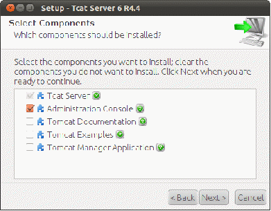 Figure 14.11: Installation component selections
