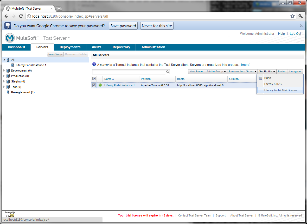 Figure 14.31: Apply Liferay Portal trial license