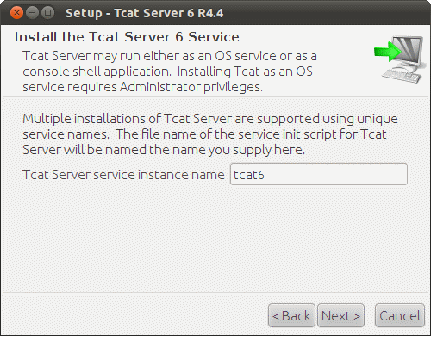 Figure 14.15: Install service