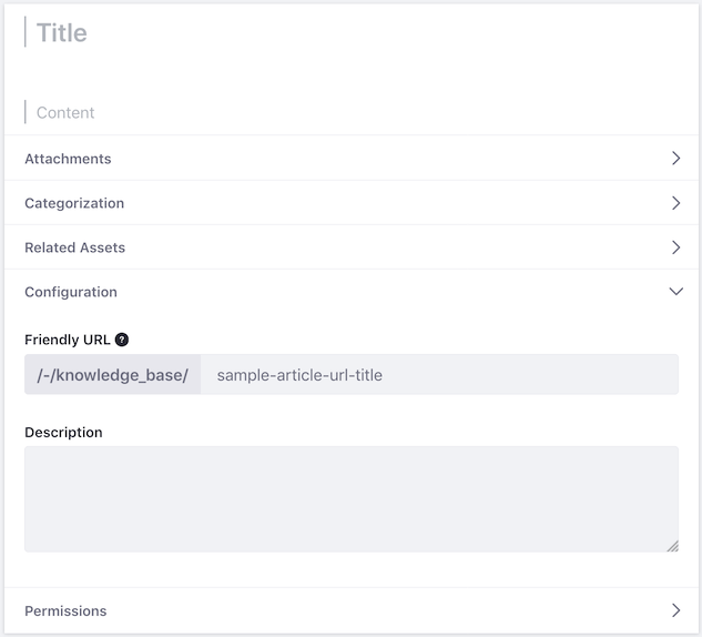 Figure 2: You can create and modify a Knowledge Base articles content using the WYSIWYG editor.