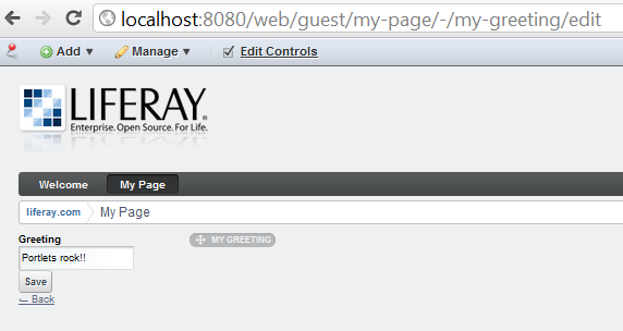 Figure 3.10: Friendly URL for edit JSP