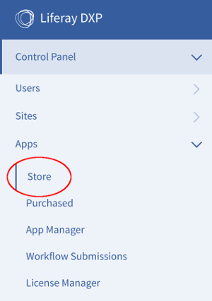 Click the Store link and authorize Marketplace to access your local account.