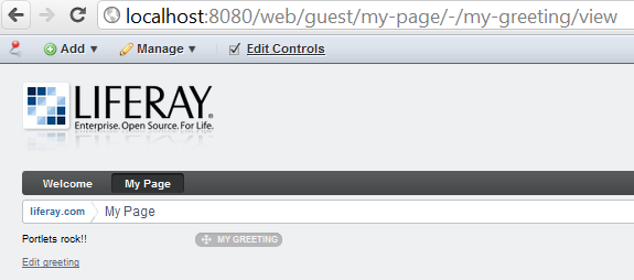 Figure 3.9: Friendly URL for view JSP