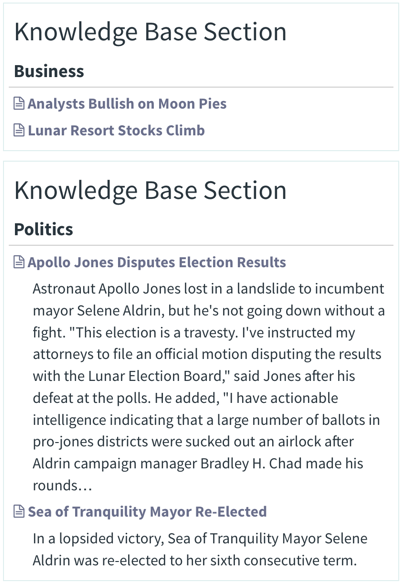 Figure 9: Heres an image of Knowledge Base Section apps on a page.